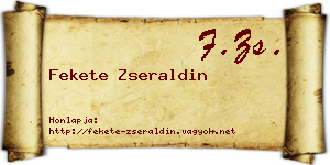 Fekete Zseraldin névjegykártya